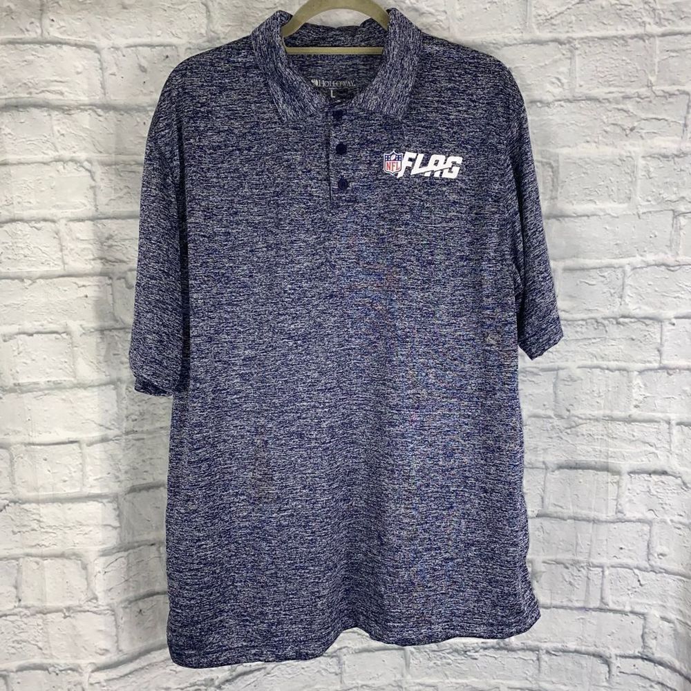 NFL flag football dri fit polo shirt sz Large men